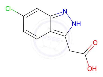 Chemical structure of (6-CHLORO-1H-INDAZOL-3-YL)-ACETIC ACID