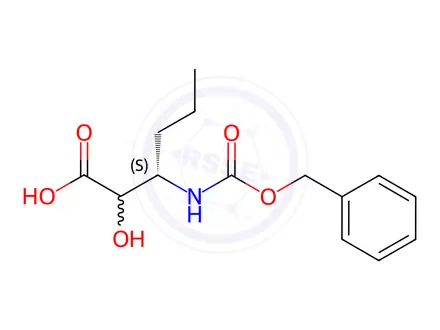 Chemical structure of (3S)-3-(((Benzyloxy)carbonyl)amino)-2-hydroxyhexanoic acid