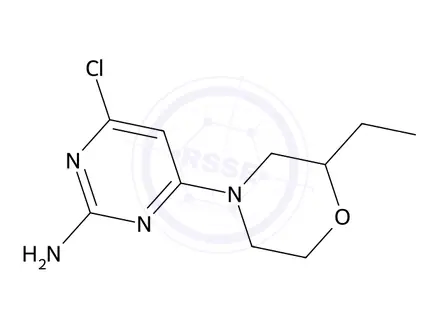 Chemical structure of 4-Chloro-6-(2-ethylmorpholino)pyrimidin-2-amine
