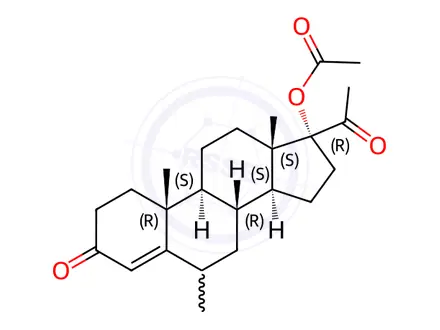 Chemical structure of Chlormadinone Acetate EP Impurity F