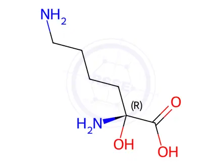 Chemical structure of Lysine, 2-hydroxy-