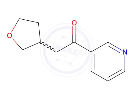 Chemical structure of 2-(oxolan-3-yl)-1-(pyridin-3-yl)ethan-1-one