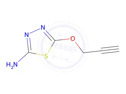 Chemical structure of 5-(Prop-2-yn-1-yloxy)-1,3,4-thiadiazol-2-amine