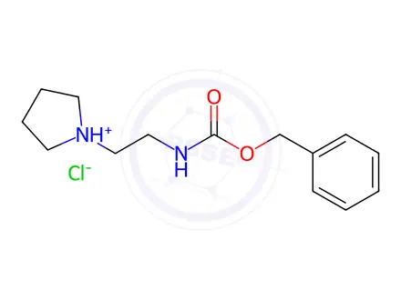 Chemical structure of Benzyl (2-(pyrrolidin-1-yl)ethyl)carbamate hydrochloride