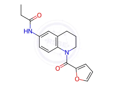Chemical structure of N-(1-(Furan-2-carbonyl)-1,2,3,4-tetrahydroquinolin-6-yl)propionamide