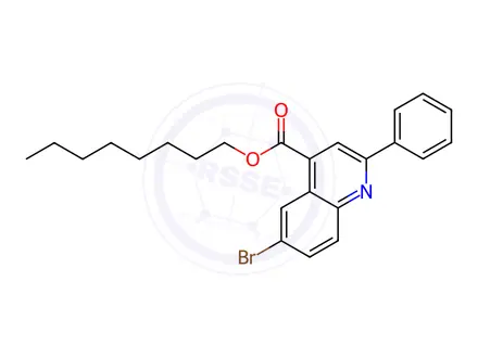 Chemical structure of Octyl 6-bromo-2-phenylquinoline-4-carboxylate