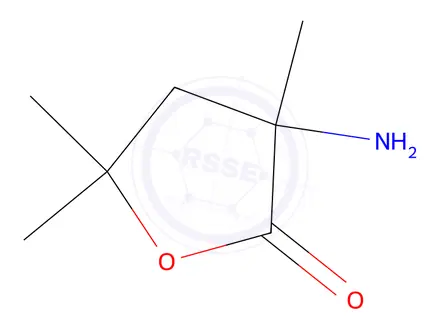 Chemical structure of 3-Amino-3,5,5-trimethyldihydrofuran-2(3H)-one hydrochloride