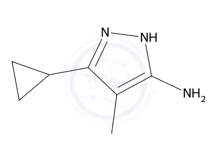 Chemical structure of 3-Cyclopropyl-4-methyl-1H-pyrazol-5-amine