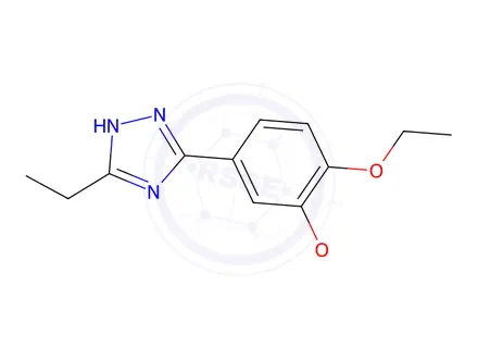 Chemical structure of 5-(4-Ethoxy-3-methoxyphenyl)-3-ethyl-1H-1,2,4-triazole