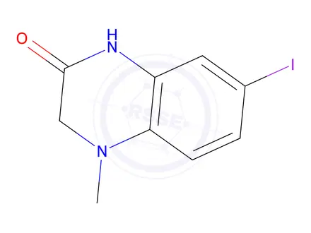 Chemical structure of 7-Iodo-4-methyl-3,4-dihydroquinoxalin-2(1H)-one