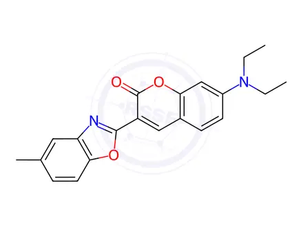 Chemical structure of 7-(diethylamino)-3-(5-methylbenzoxazol-2-yl)-2-benzopyrone