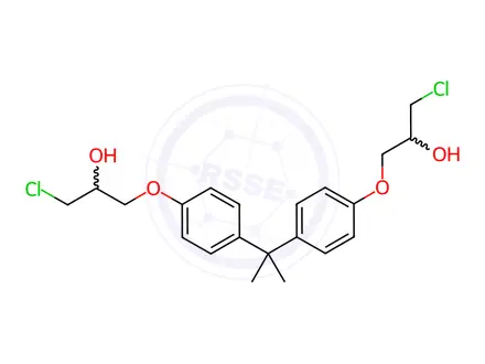 Chemical structure of Bisphenol A bis(3-chloro-2-hydroxypropyl) ether
