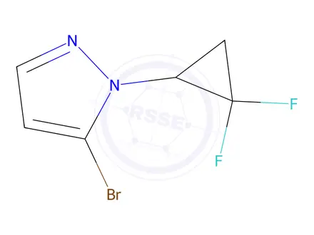 Chemical structure of 5-Bromo-1-(2,2-difluorocyclopropyl)-1H-pyrazole