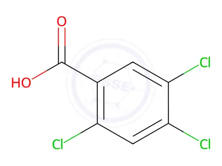Chemical structure of 2,4,5-Trichlorobenzoic Acid