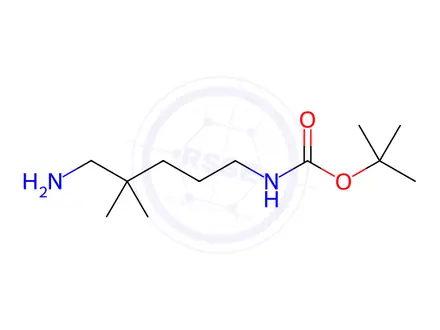 Chemical structure of tert-Butyl (5-amino-4,4-dimethylpentyl)carbamate