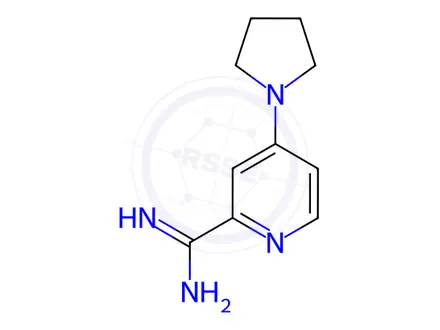 Chemical structure of 4-(Pyrrolidin-1-yl)picolinimidamide