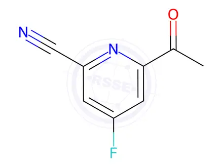 Chemical structure of 6-Acetyl-4-fluoropicolinonitrile