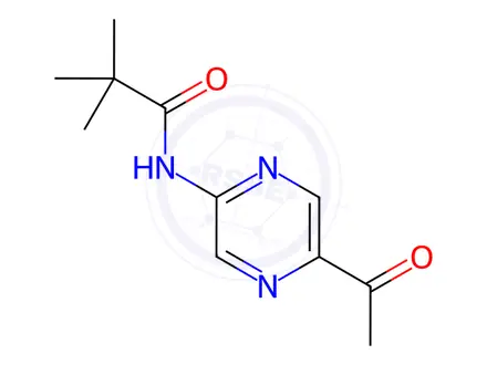 Chemical structure of N-(5-Acetylpyrazin-2-yl)pivalamide