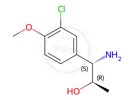Chemical structure of (1S,2R)-1-AMINO-1-(3-CHLORO-4-METHOXYPHENYL)PROPAN-2-OL