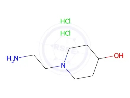 Chemical structure of 1-(2-Aminoethyl)-4-piperidinol Dihydrochloride