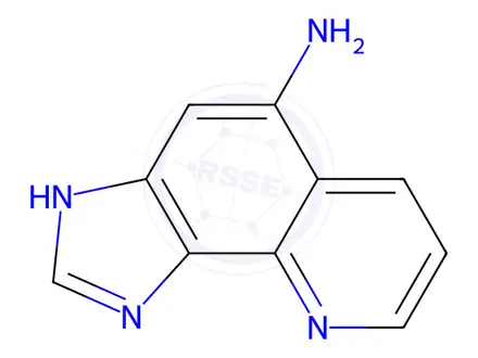 Chemical structure of 1H-Imidazo[4,5-h]quinolin-5-amine(9CI)