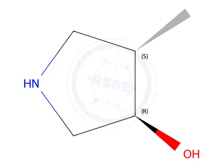 Chemical structure of (3R,4S)-4-methylpyrrolidin-3-ol hydrochloride