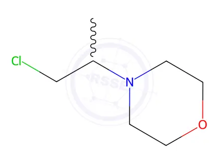 Chemical structure of 4-(2-Chloro-1-methylethyl)morpholine hydrochloride