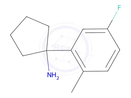 Chemical structure of 1-(5-Fluoro-2-methylphenyl)cyclopentanamine