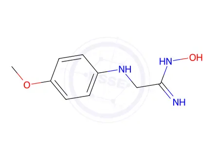 Chemical structure of N-Hydroxy-2-((4-methoxyphenyl)amino)acetimidamide