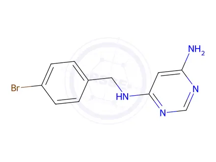 Chemical structure of n4-(4-bromobenzyl)pyrimidine-4,6-diamine