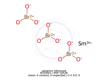 Chemical structure of samarium tribromate