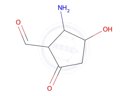 Chemical structure of Cyclopentanecarboxaldehyde, 2-amino-3-hydroxy-5-oxo-(9CI)