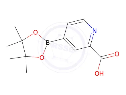 Chemical structure of 4-(4,4,5,5-Tetramethyl-1,3,2-dioxaborolan-2-yl)picolinic acid