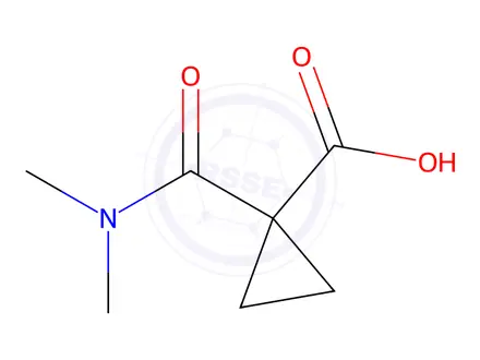 Chemical structure of 1-(Dimethylcarbamoyl)cyclopropane-1-carboxylic Acid