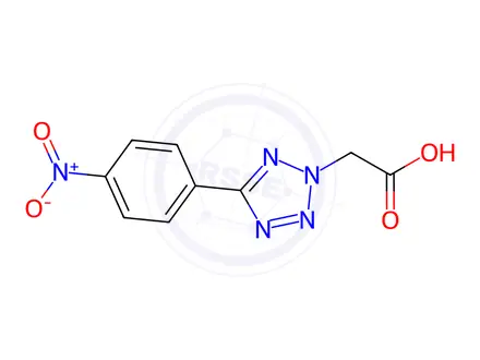 Chemical structure of 2-(5-(4-Nitrophenyl)-2H-tetrazol-2-yl)acetic acid