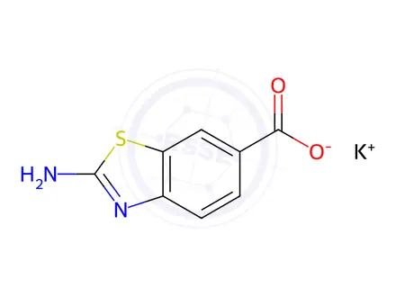 Chemical structure of Potassium 2-amino-1,3-benzothiazole-6-carboxylate
