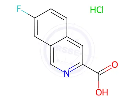 Chemical structure of 7-Fluoroisoquinoline-3-carboxylic acid hydrochloride