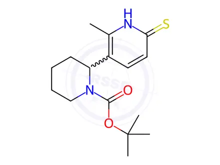 Chemical structure of Tert-butyl 2-(2-methyl-6-thioxo-1,6-dihydropyridin-3-yl)piperidine-1-carboxylate