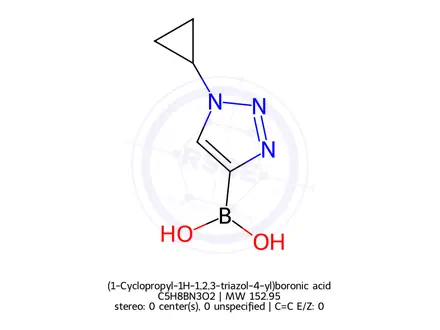 Chemical structure of (1-Cyclopropyl-1H-1,2,3-triazol-4-yl)boronic acid