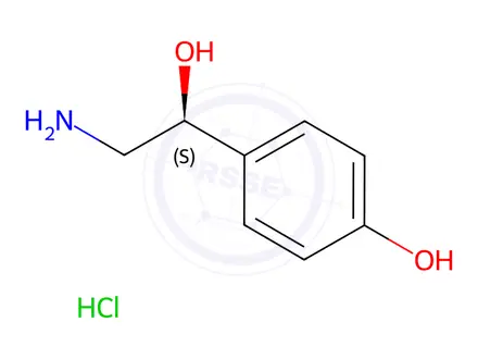 Chemical structure of (S)-4-(2-Amino-1-hydroxyethyl)phenol Hydrochloride