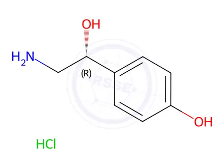 Chemical structure of (R)-4-(2-Amino-1-hydroxyethyl)phenol Hydrochloride