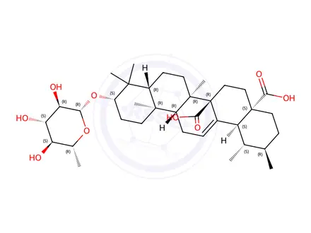 Chemical structure of Cinchonaglycoside A