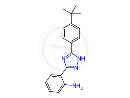 Chemical structure of 2-(5-(4-(tert-Butyl)phenyl)-1H-1,2,4-triazol-3-yl)aniline