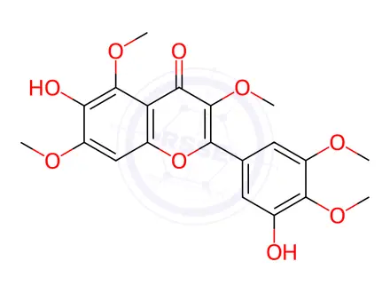 Chemical structure of 6-Hydroxy-2-(3-hydroxy-4,5-dimethoxyphenyl)-3,5,7-trimethoxy-4H-1-benzopyran-4-one