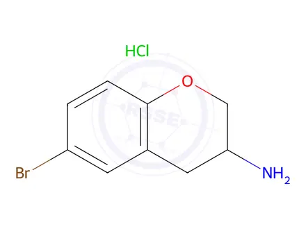 Chemical structure of 6-Bromochroman-3-amine hydrochloride