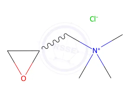 Chemical structure of 2,3-Epoxypropyltrimonium chloride