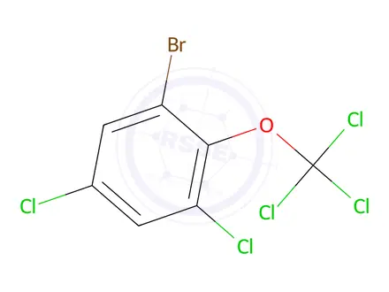Chemical structure of 1-Bromo-3,5-dichloro-2-(trichloromethoxy)benzene