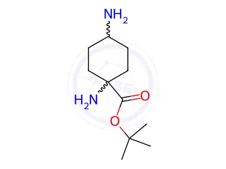 Chemical structure of tert-Butyl 1,4-diaminocyclohexanecarboxylate