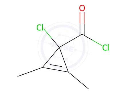 Chemical structure of 2-Cyclopropene-1-carbonyl chloride, 1-chloro-2,3-dimethyl-(9CI)
