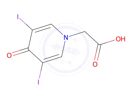Chemical structure of 3,5-Diiodo-4-pyridone-1-acetic Acid